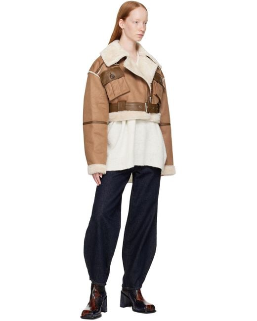 Women's Shearling Jacket In Brown