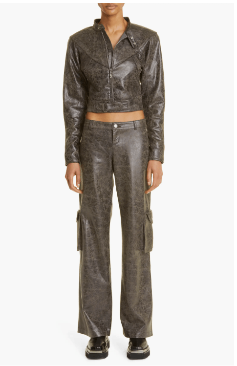Women's Black Vintage Motorcycle Leather Jacket