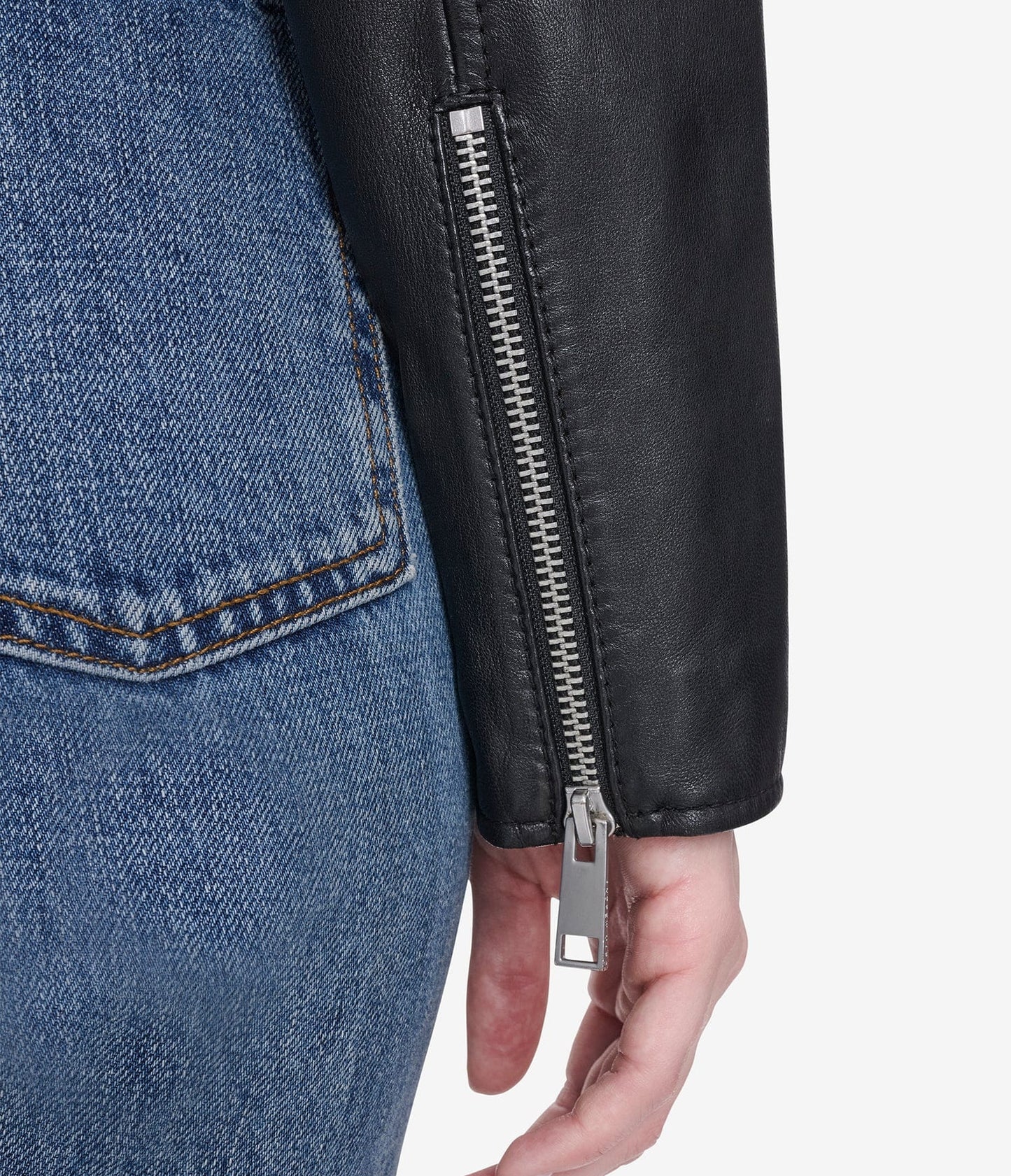 Women's Quilted Motorcycle Leather Jacket In Black - Arcane Fox