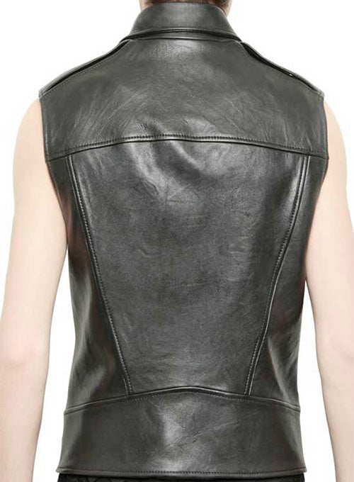 Arcane Fox - Men's Black Biker Leather Vest