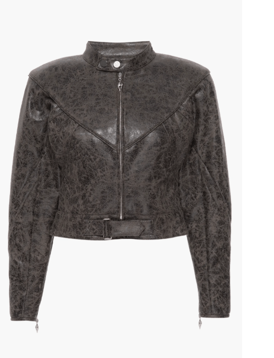 Women's Black Vintage Motorcycle Leather Jacket