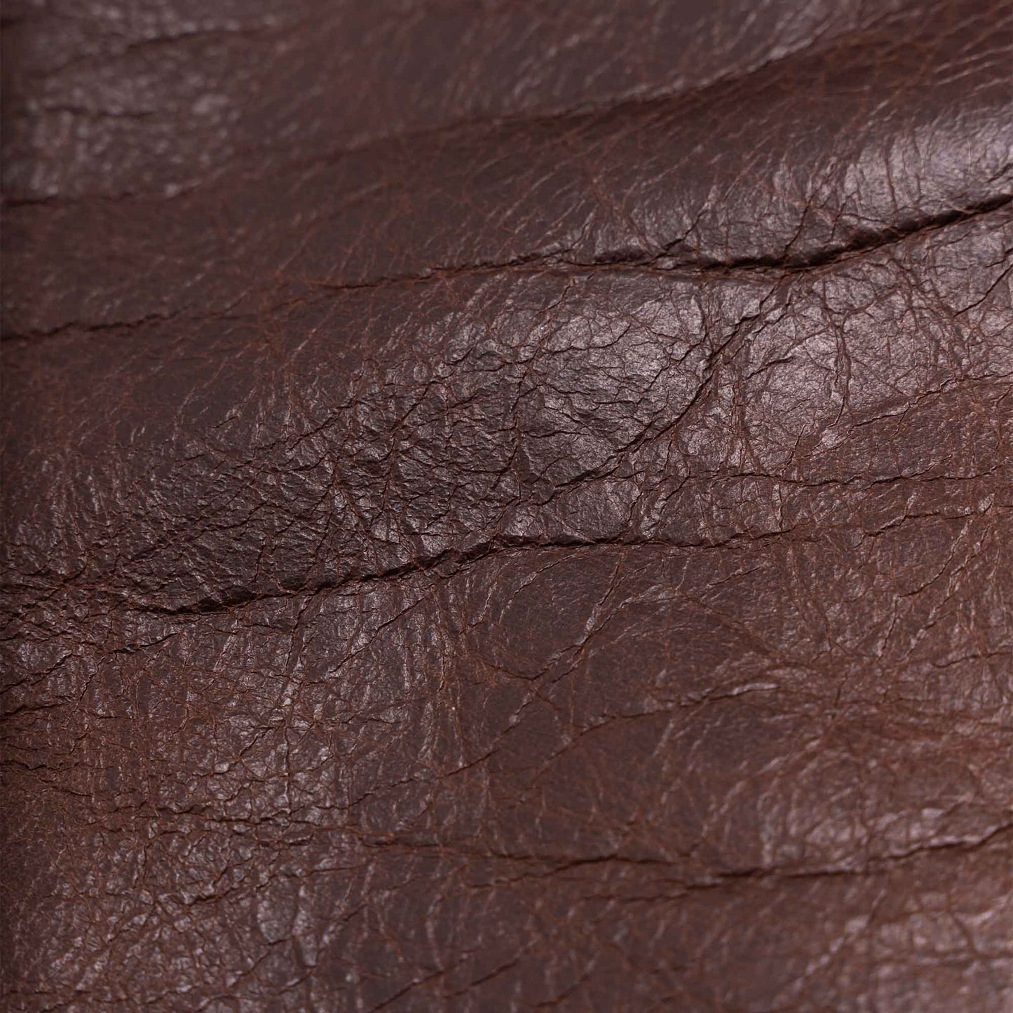 Men's Shearling Leather Vest In Chocolate Brown With Crackle Texture