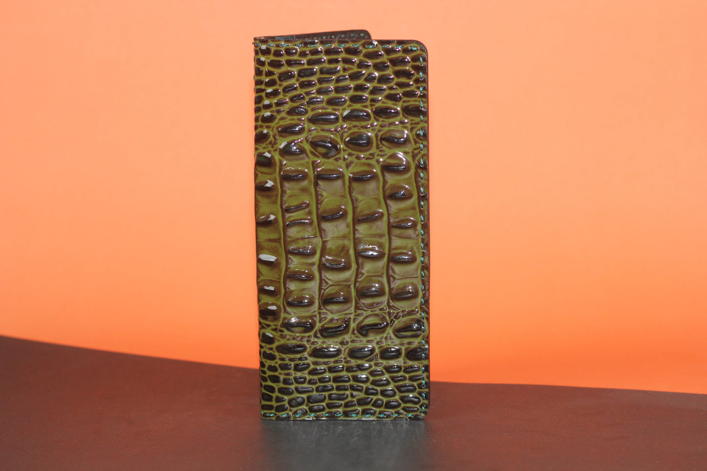 Exotic Bifold Mini Wallet | Unisex Maroon Leather Wallet