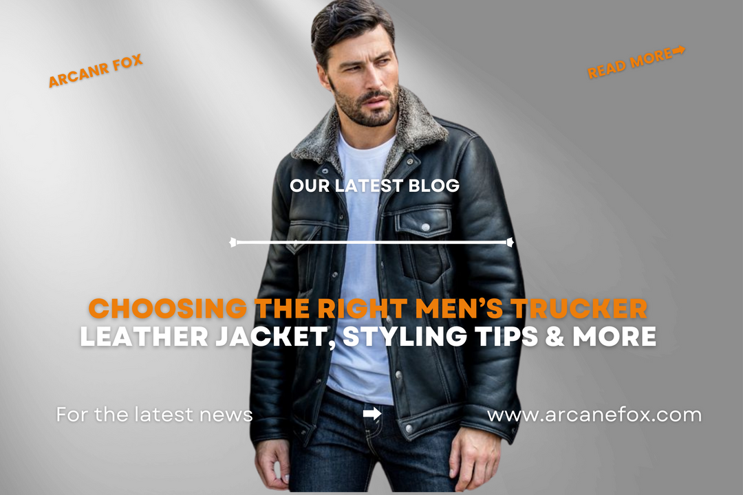 Choosing The Right Men’s Trucker Leather Jacket, Styling Tips & More