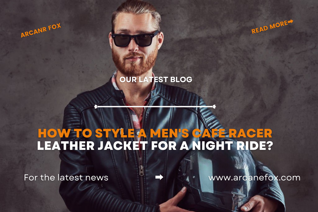 How to Style a Men's Cafe Racer Leather Jacket For A Night Ride?