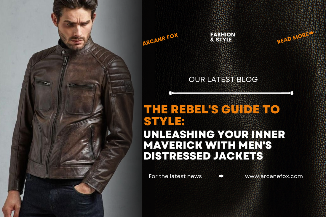 Intimidating Jacket Unleashing Your Iner Maverick with Men Distressed Leather Jacket