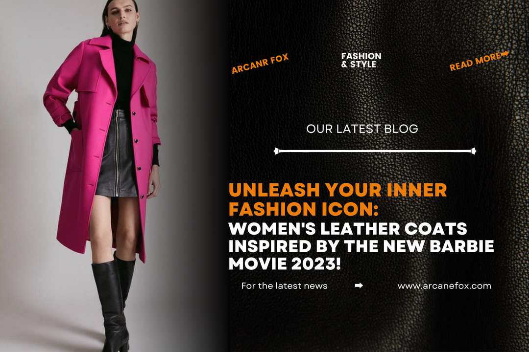 Unleash Your Inner Fashion Icon: Women's Leather Coats Inspired by the New Barbie Movie 2023!