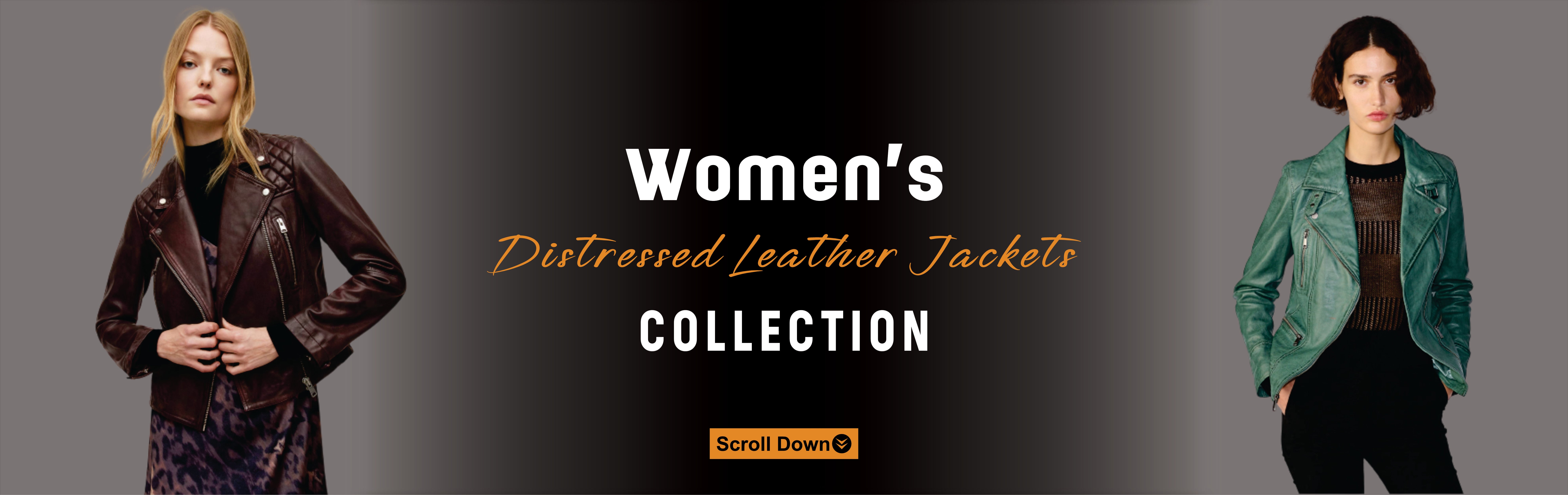 Distressed store leather jackets