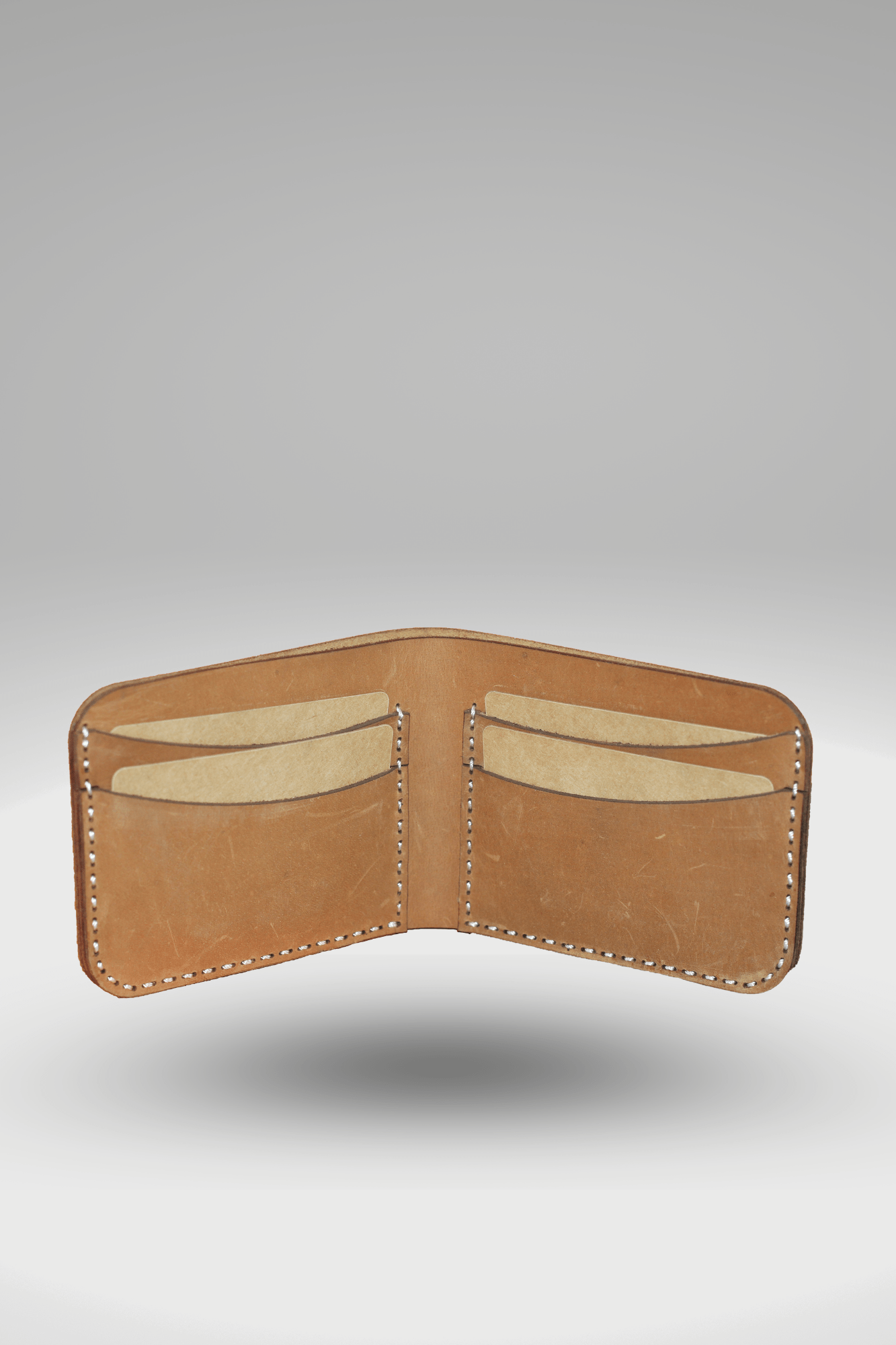 Men's Crazy Horse Tan Brown Genuine Cowhide Leather Wallet