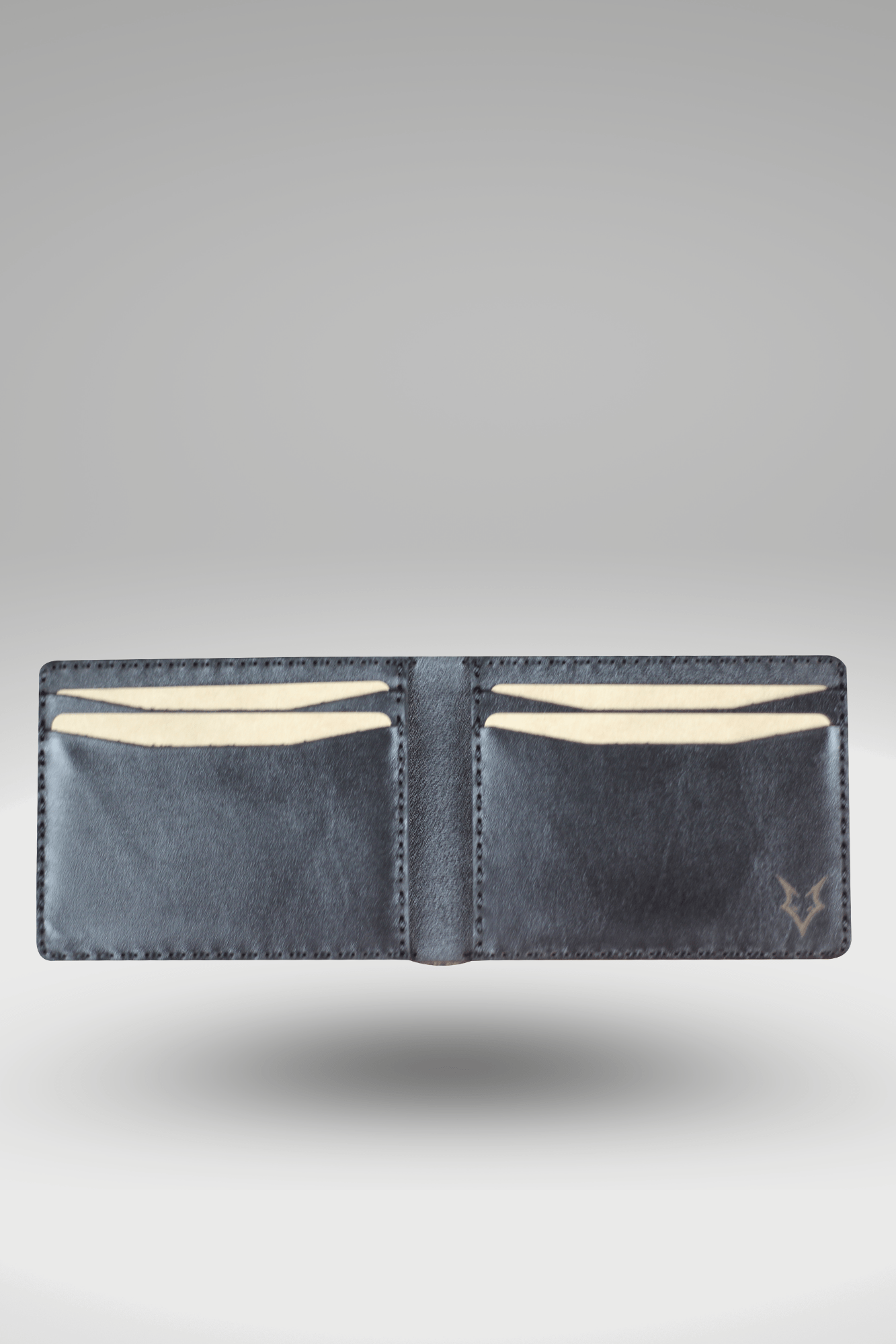 Men's Cubic Crocodile Textured Genuine Cowhide Leather Wallet In Blue/black