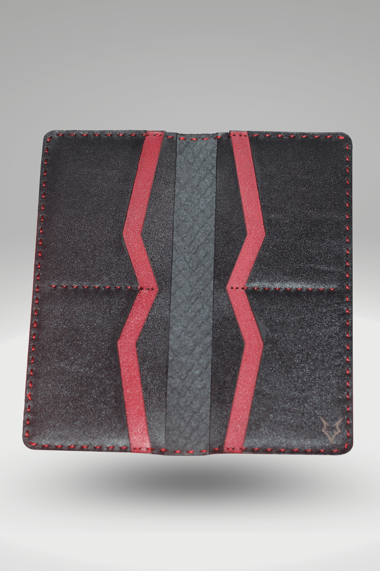 Unisex Genuine Leather Wallet In Black Python Textured Finish