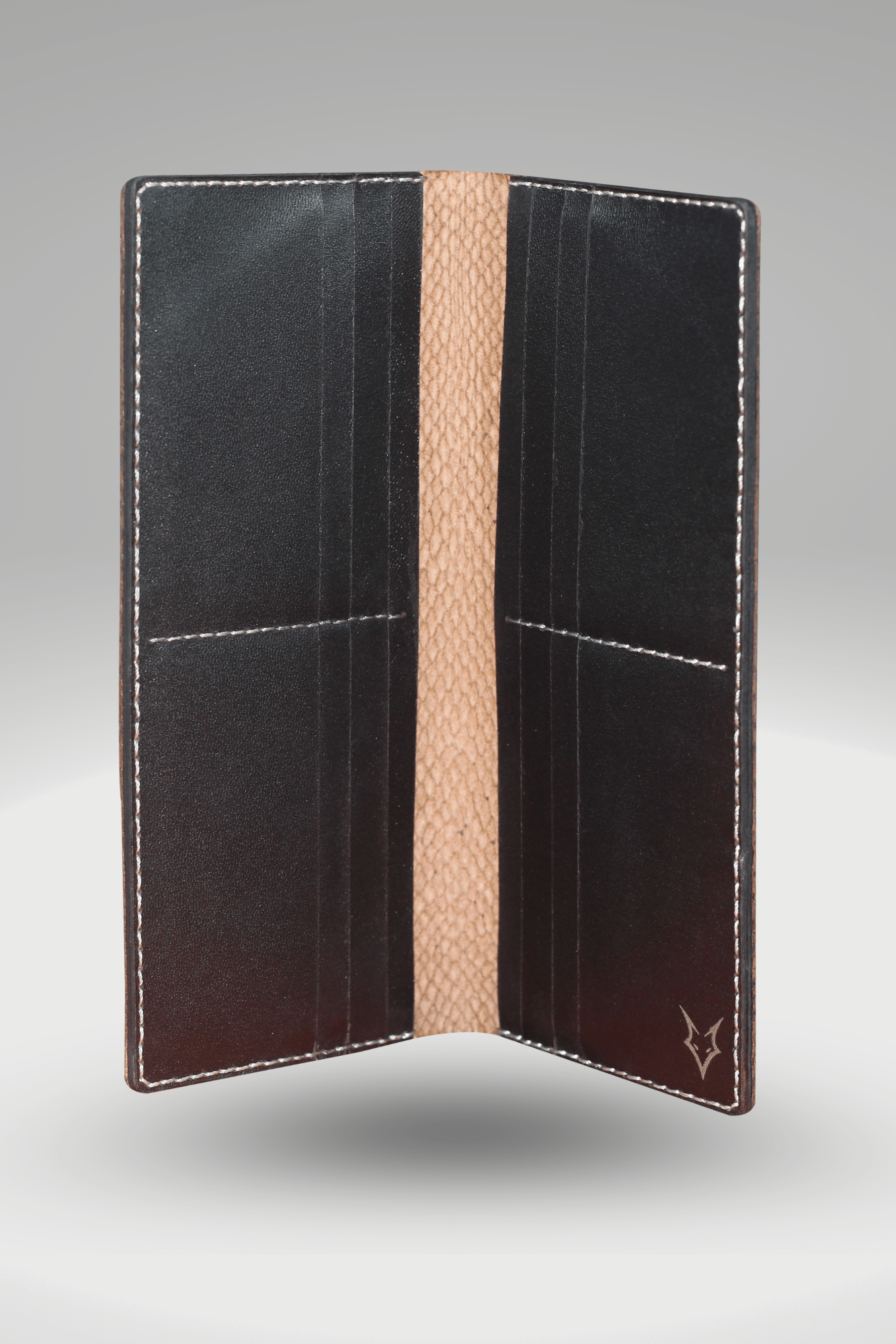 Unisex Genuine Leather Wallet With Brown Python Textured Finish