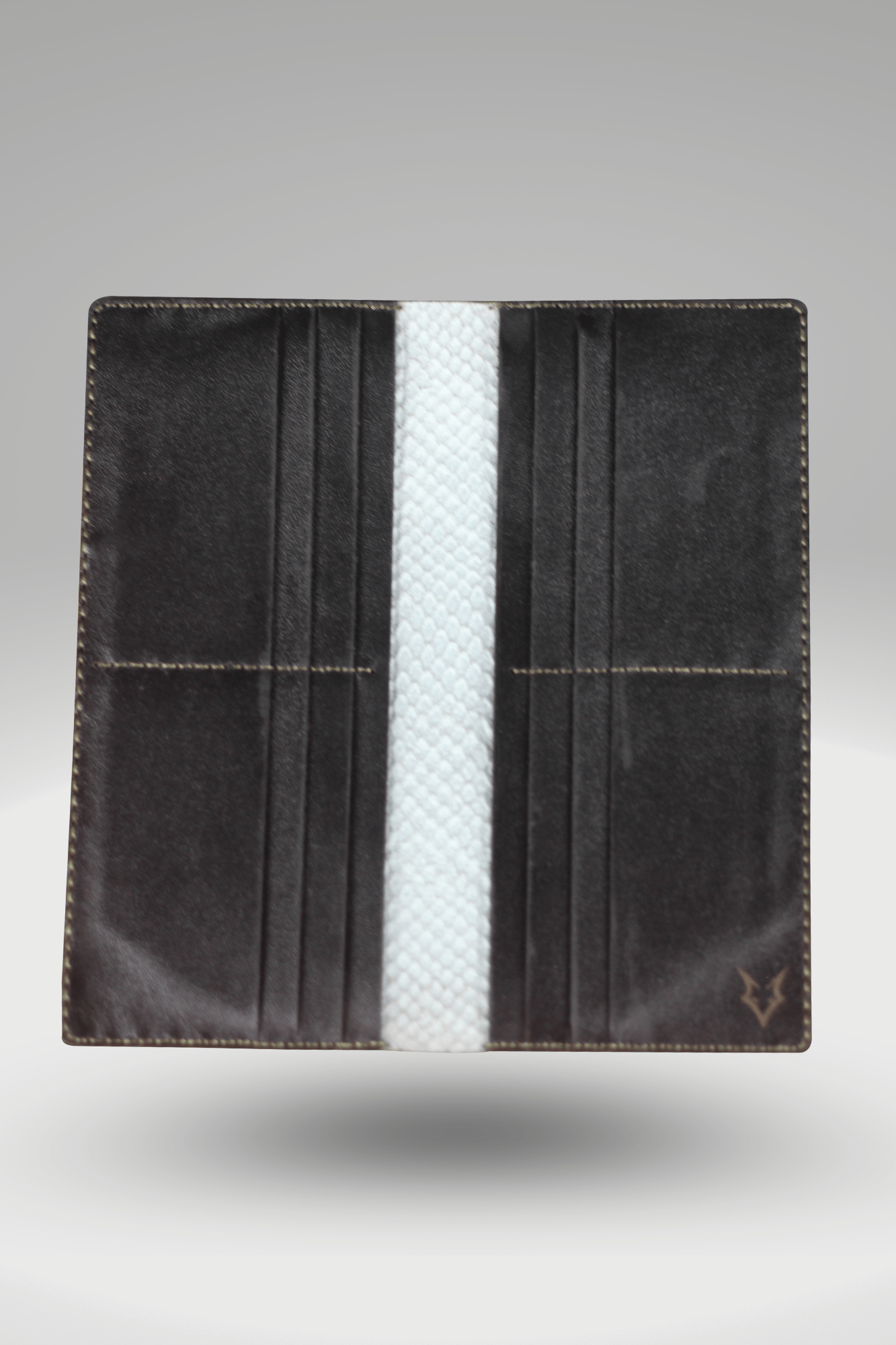 Unisex Genuine Leather Wallet With Gray Python Textured Finish