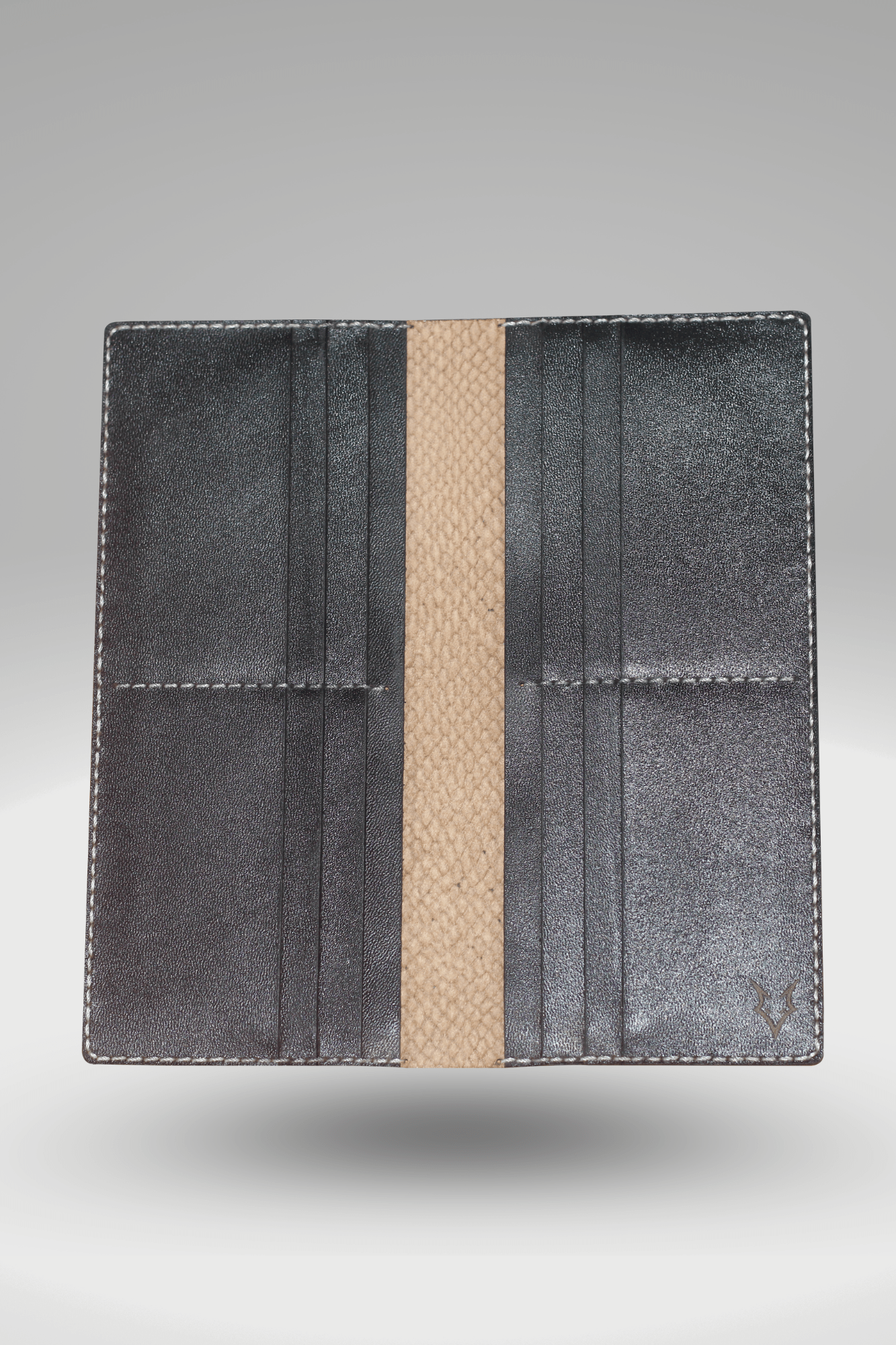 Unisex Genuine Leather Wallet With Brown Python Textured Finish