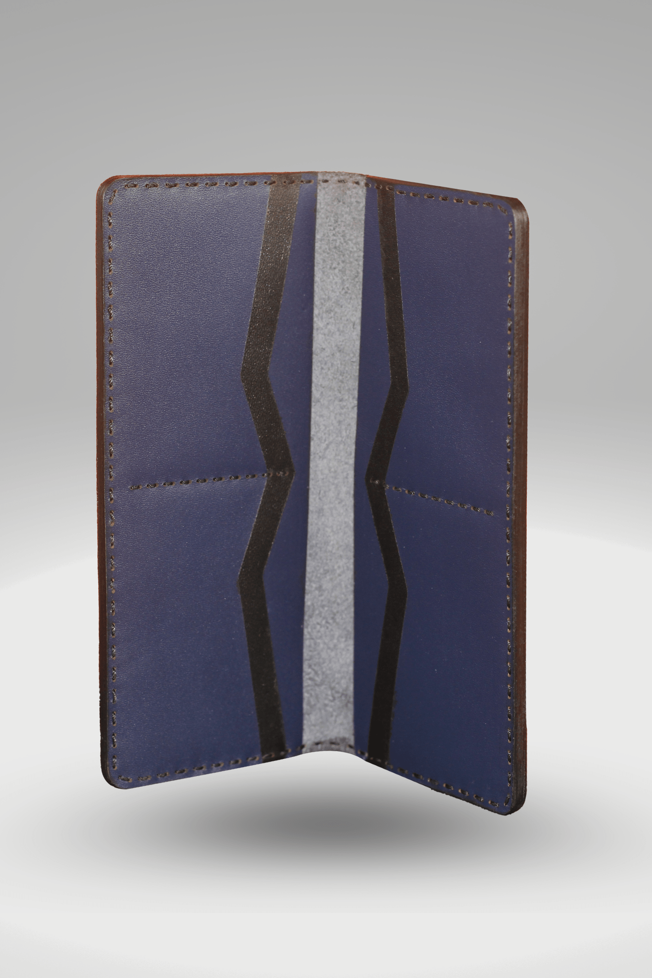 Unisex Soft Genuine Cowhide Leather Wallet In Royal Blue