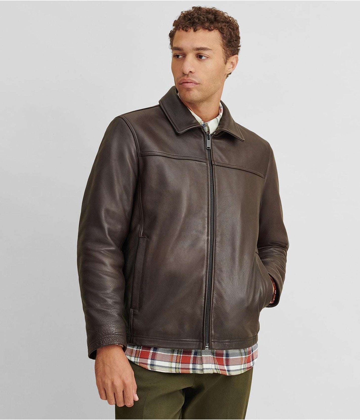 Men's Dark Brown Leather Jacket