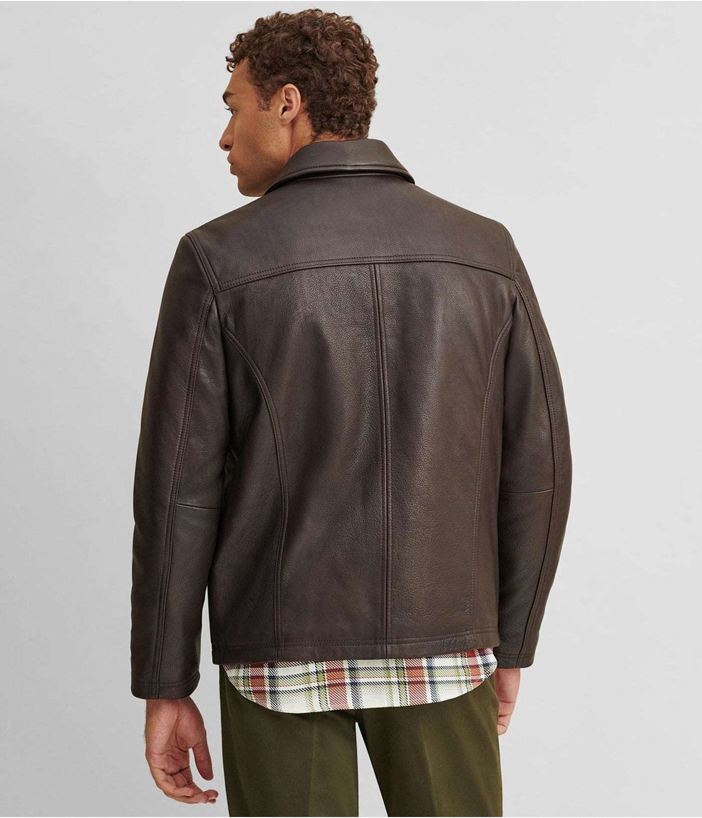 Men's Dark Brown Leather Jacket