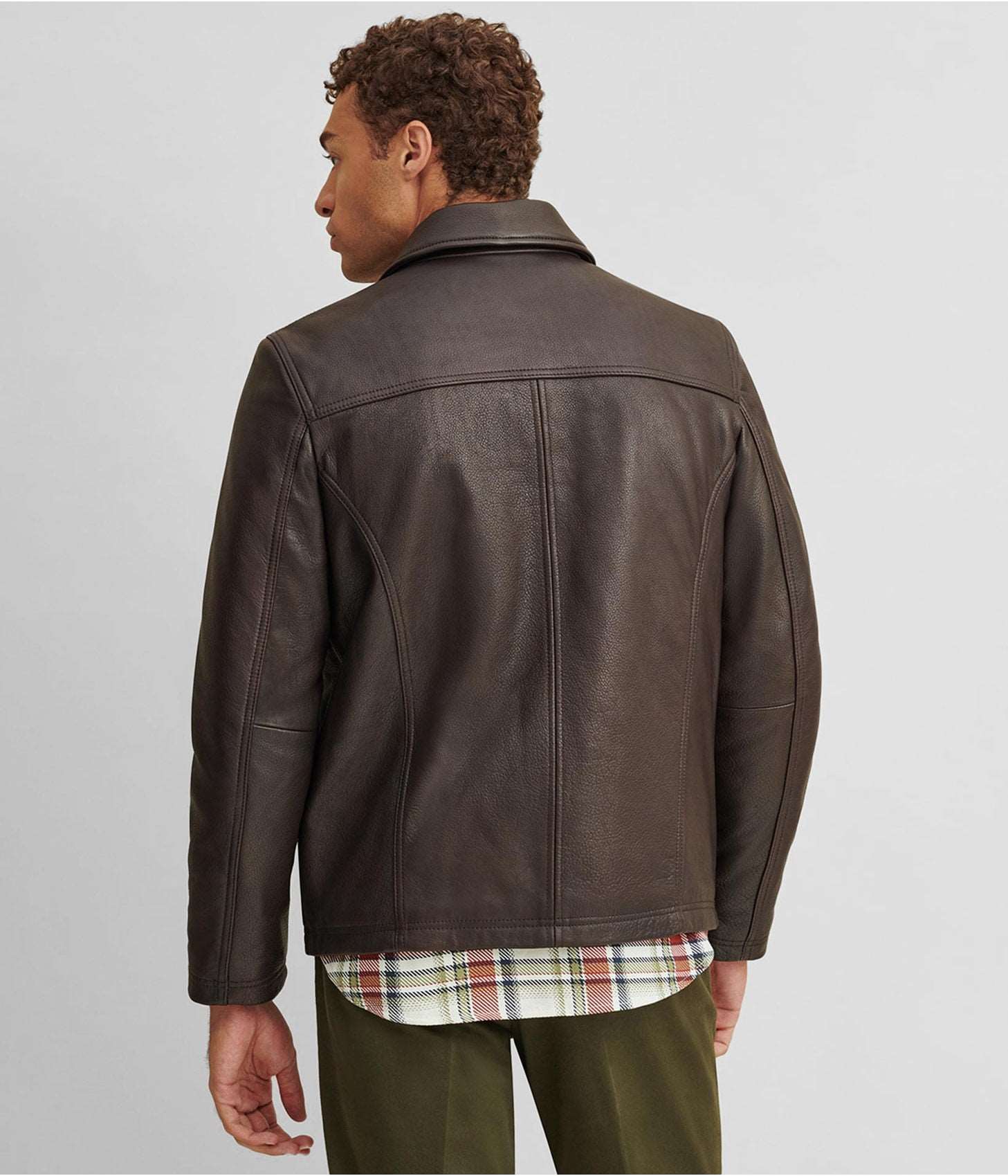Men's Dark Brown Leather Jacket