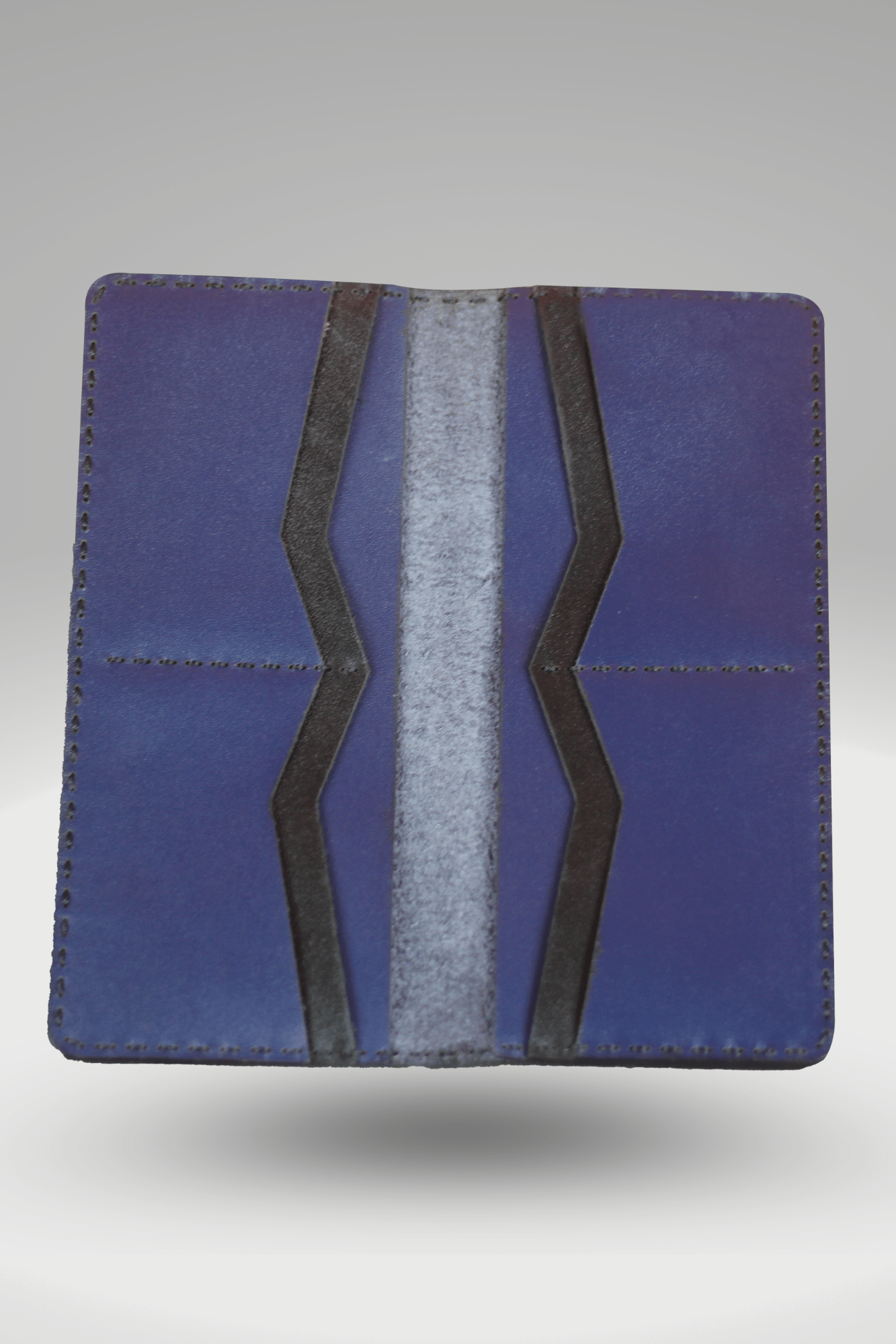 Unisex Soft Genuine Cowhide Leather Wallet In Royal Blue