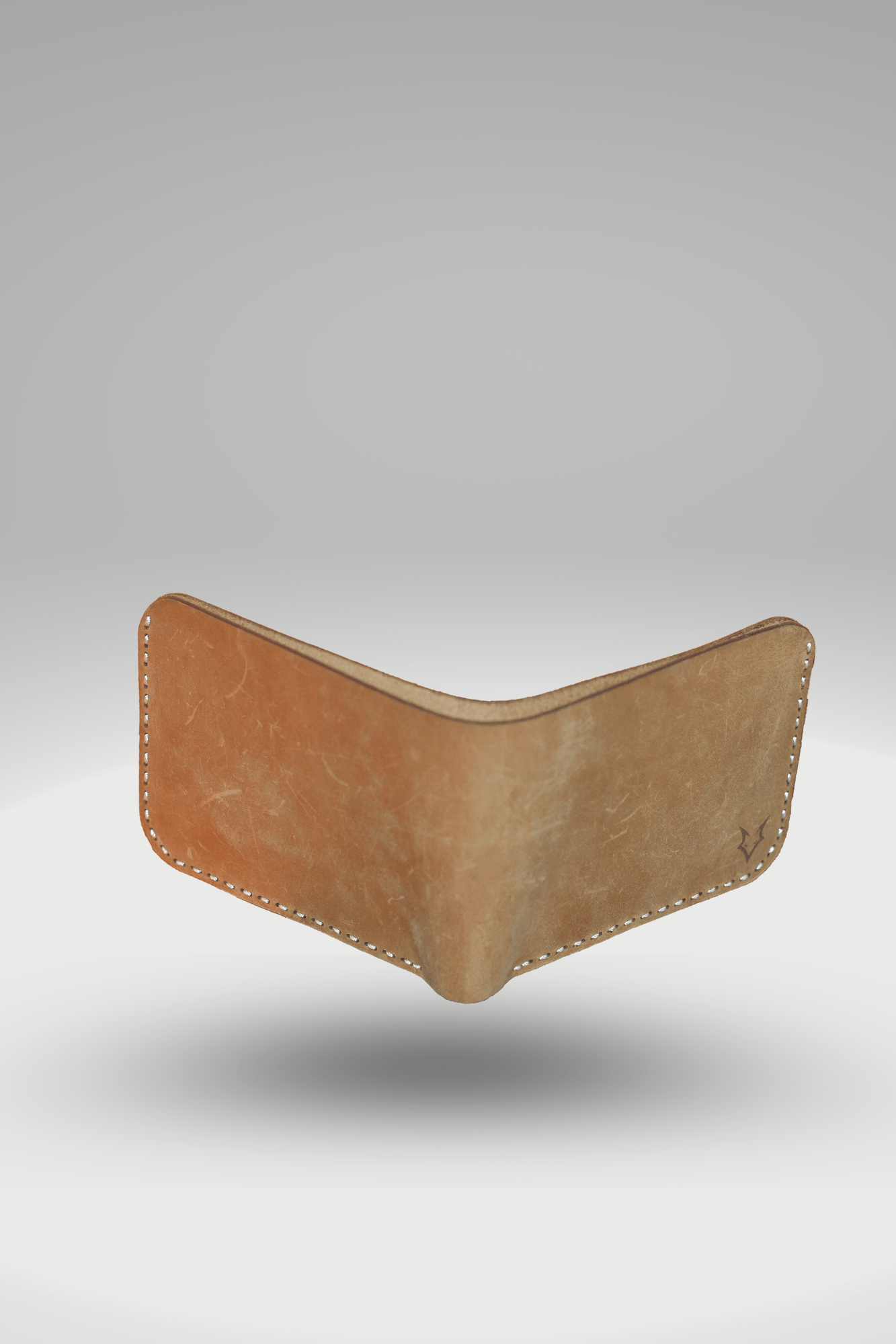 Men's Crazy Horse Tan Brown Genuine Cowhide Leather Wallet