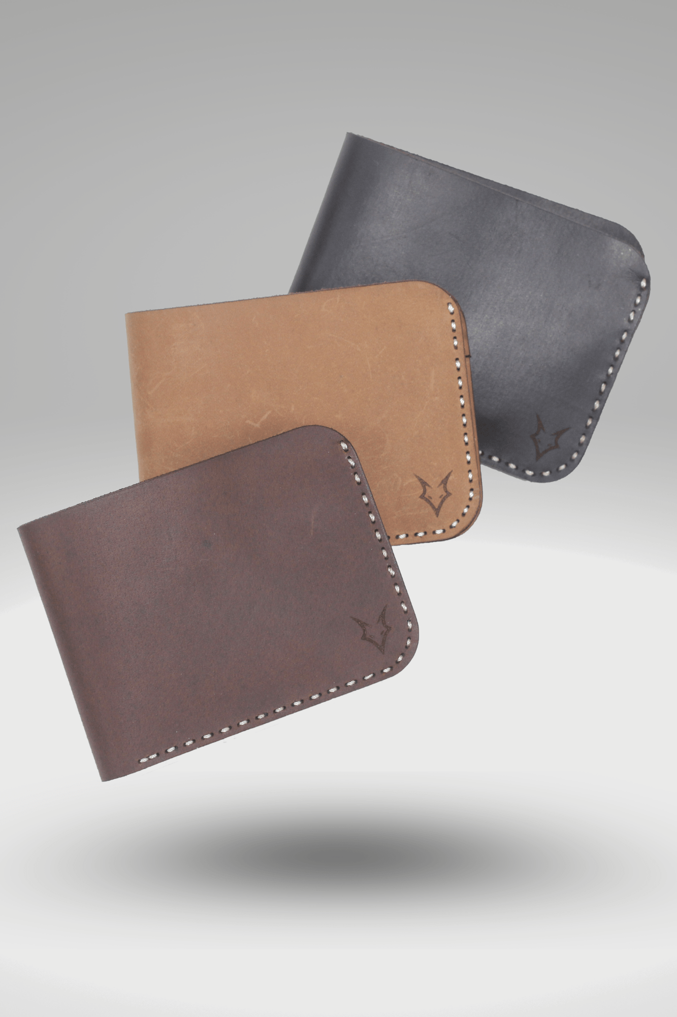 Men's Crazy Horse Tan Brown Genuine Cowhide Leather Wallet