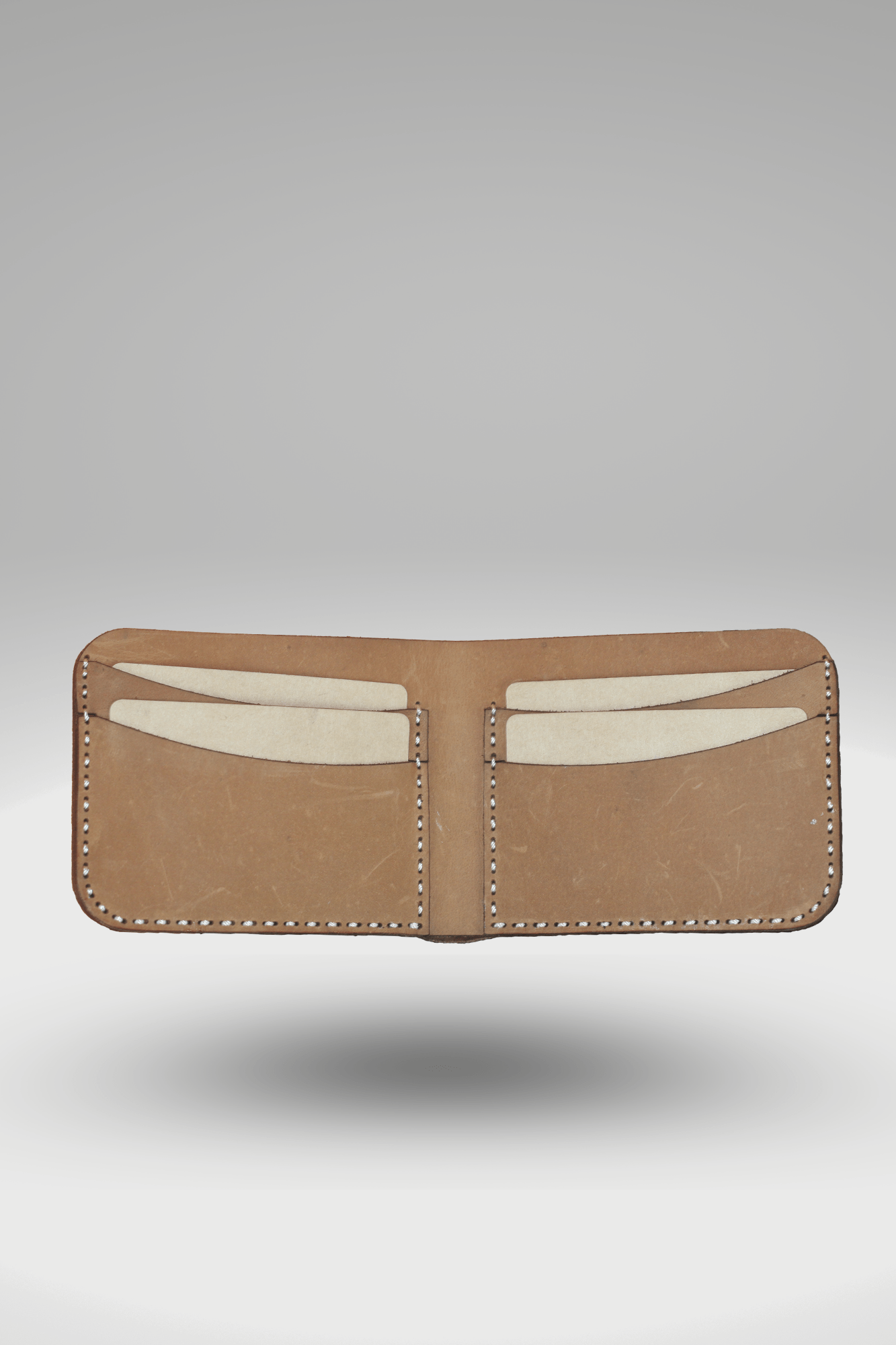 Men's Crazy Horse Tan Brown Genuine Cowhide Leather Wallet