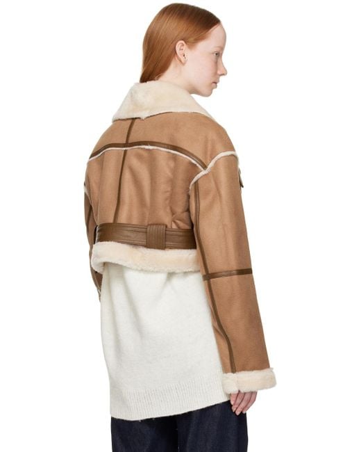 Women's Shearling Jacket In Brown