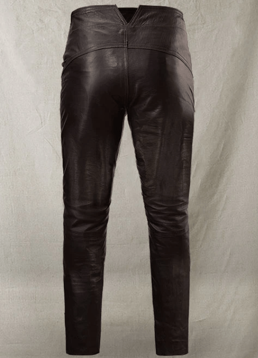 Men's Black Leather Pant