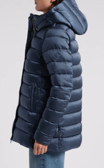 Arcane Fox - Women's Puffer Hooded Coat In Royal Blue