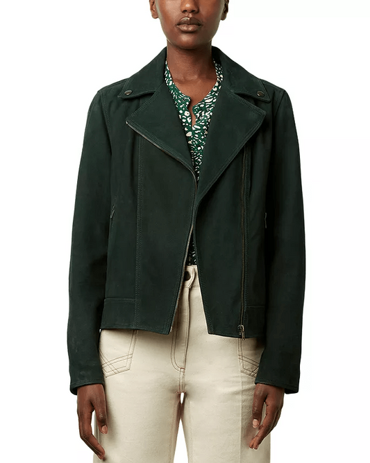 Green Leather Blazer Theory Etiennette Jacket Green Leather Blazer