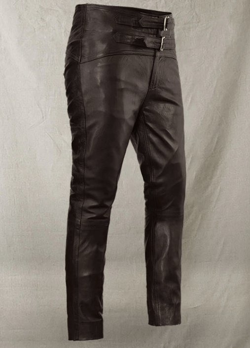 Men's Black Leather Pant