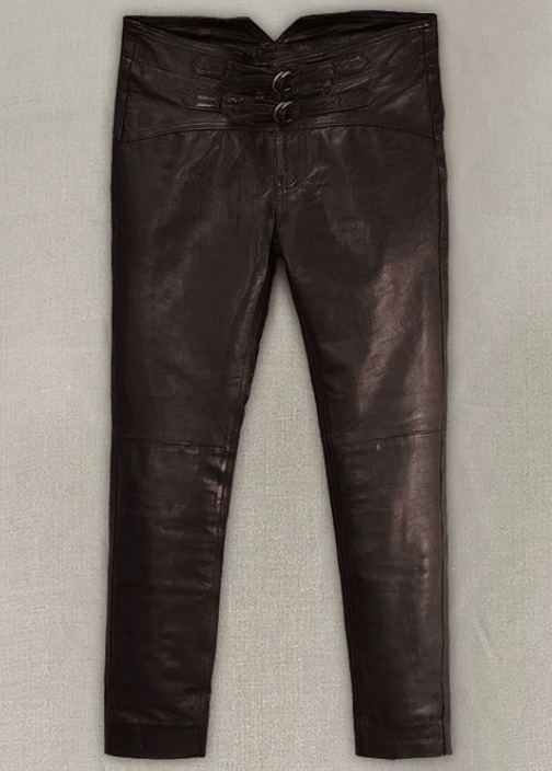 Men's Black Leather Pant