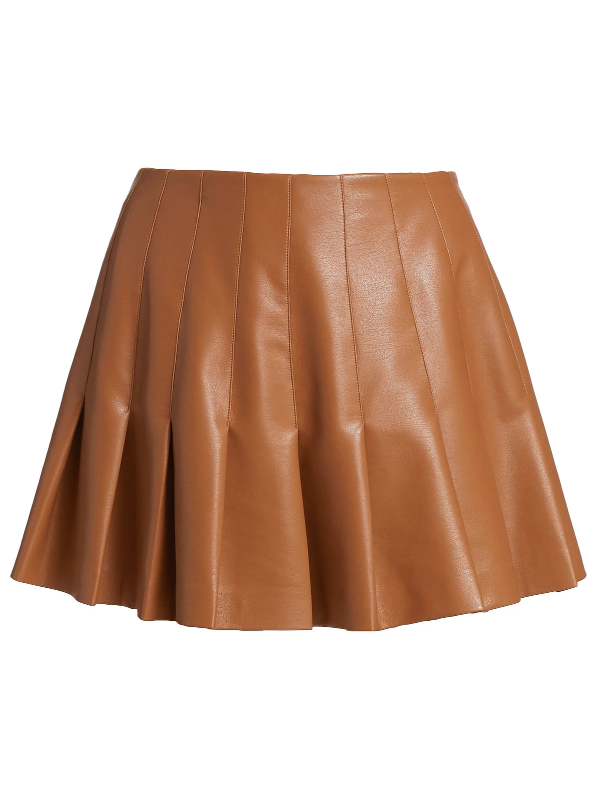 Women's Brown Leather Mini Skirt