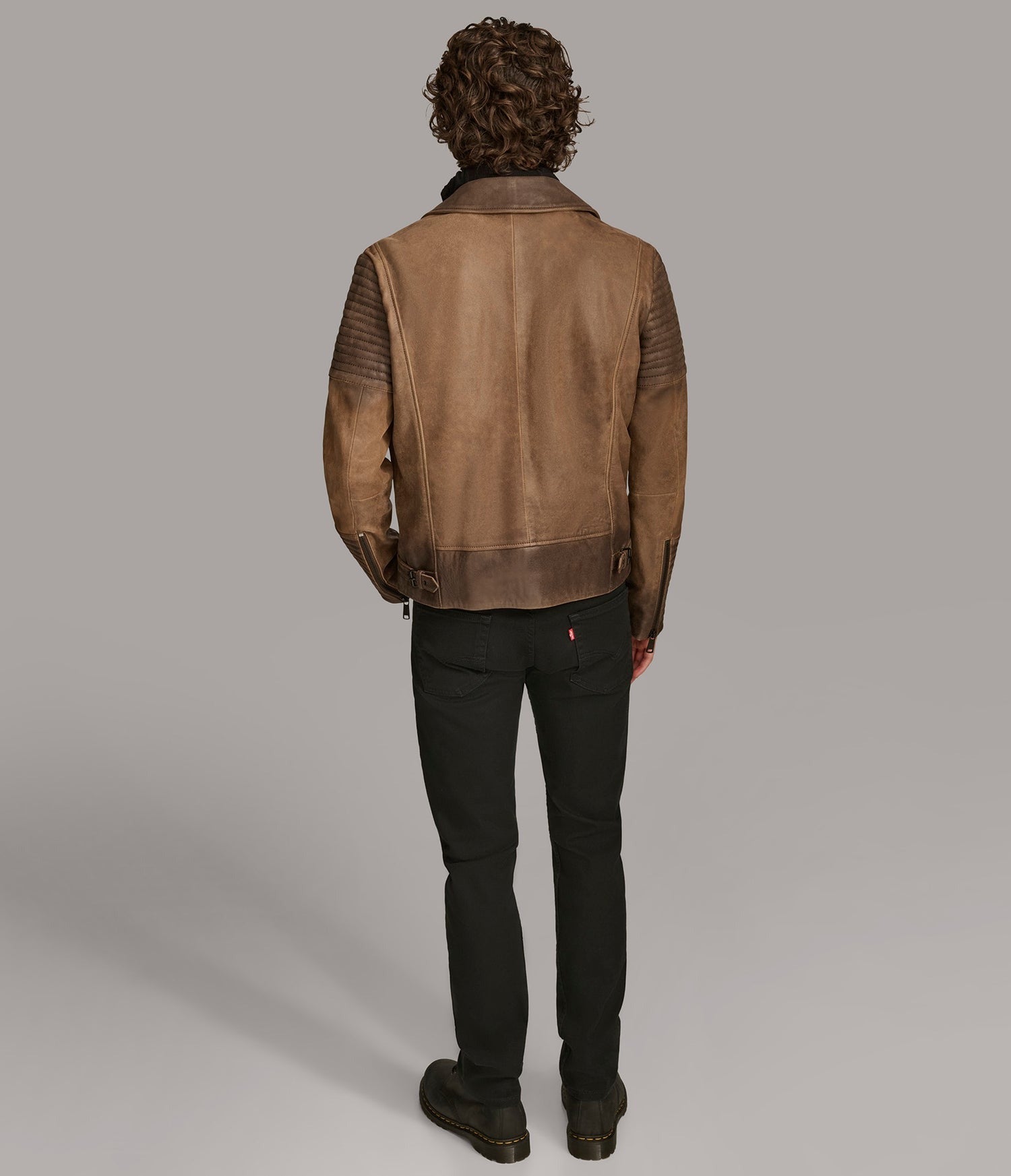 Men's Brown Cafe Racer Distressed Leather Jacket