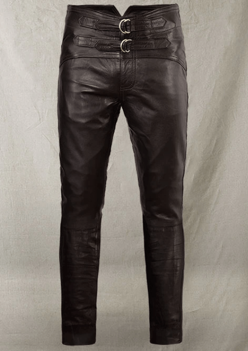 Men's Black Leather Pant