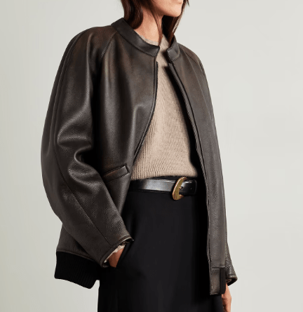 Women's Black Distressed Vintage Leather Jacket