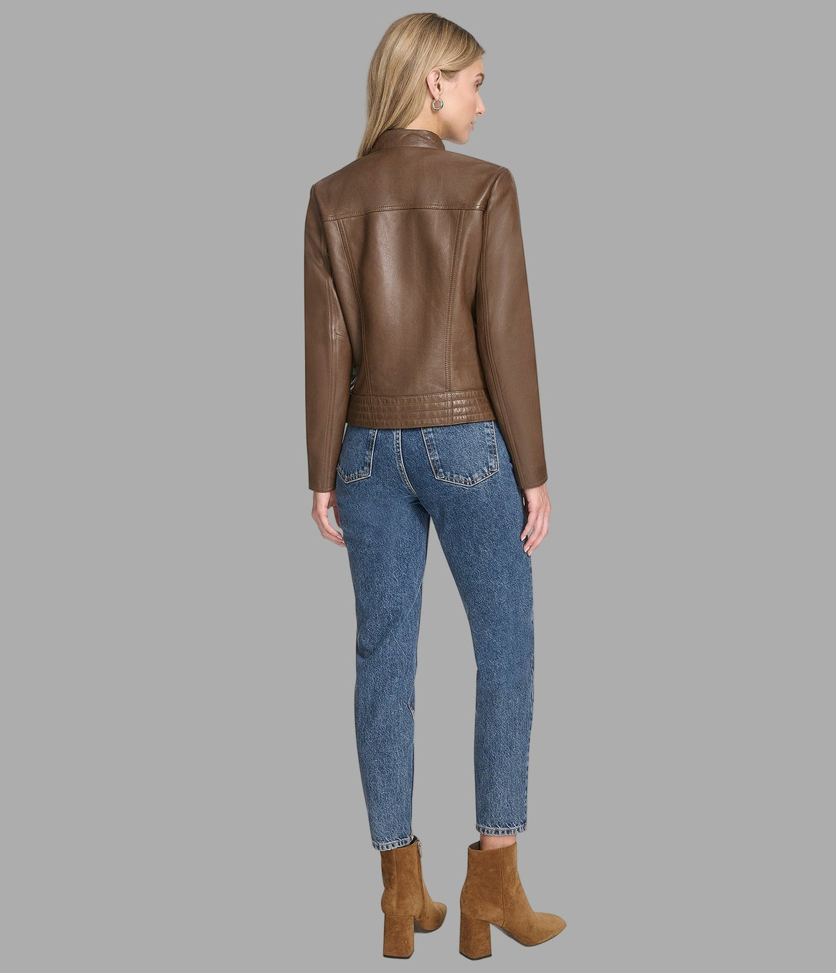 Women's Brown Biker Leather Jacket