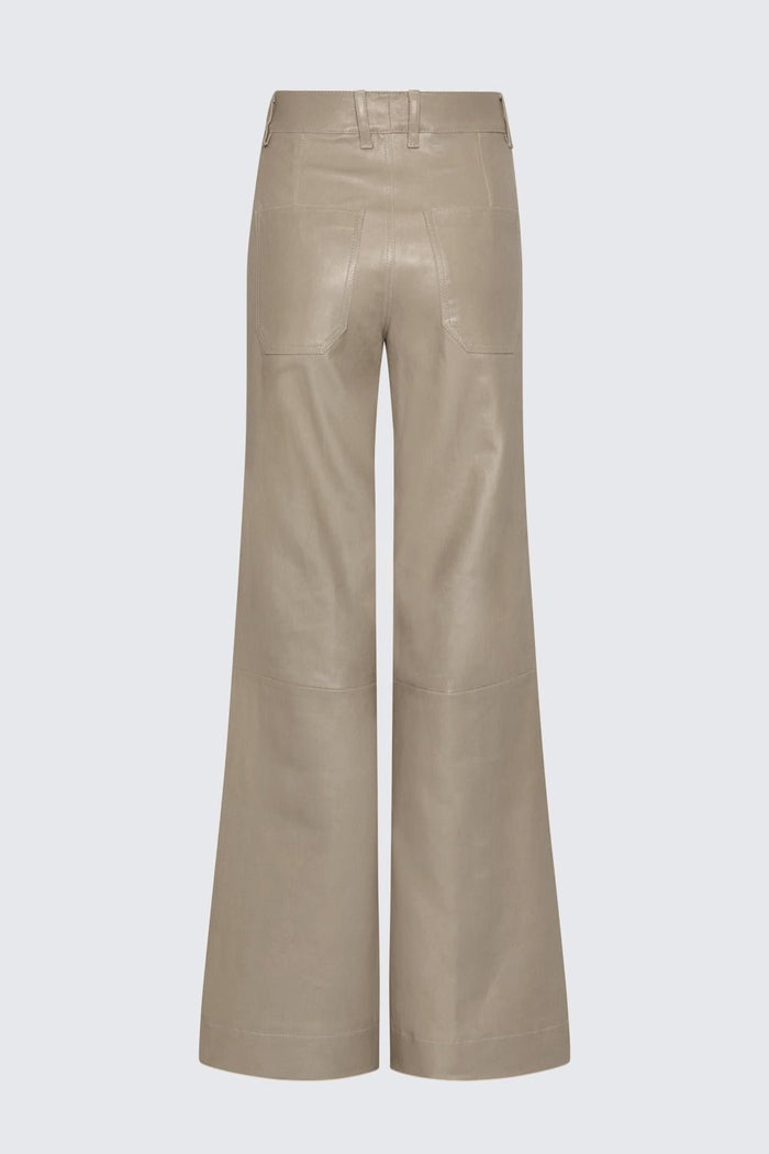 Women's Brown Leather Pant