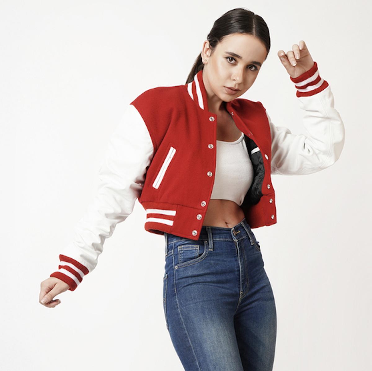 Red Jacket Female Red Leather Jacket Ladies
