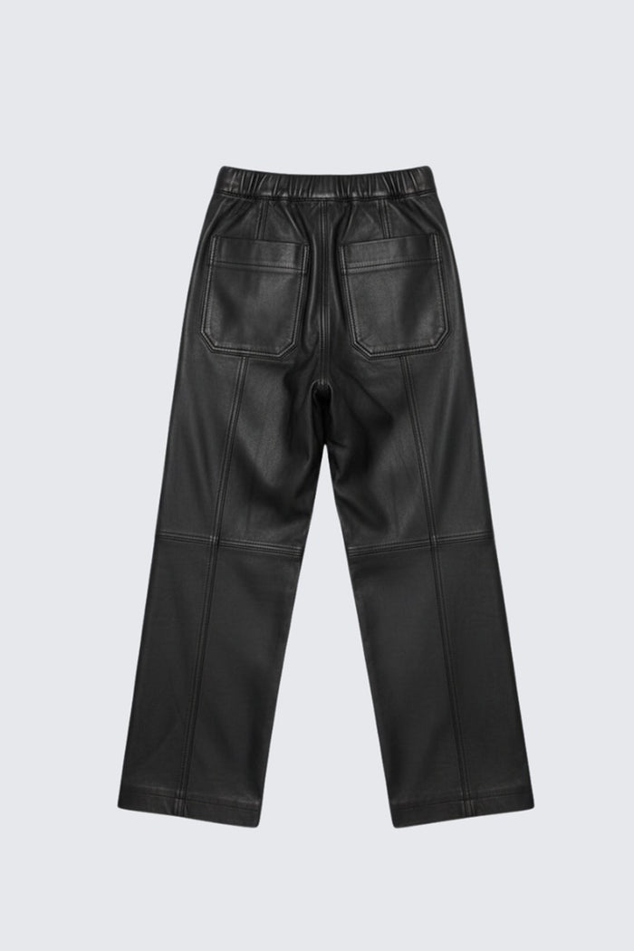 Women's Black Motorcycle Leather Pant