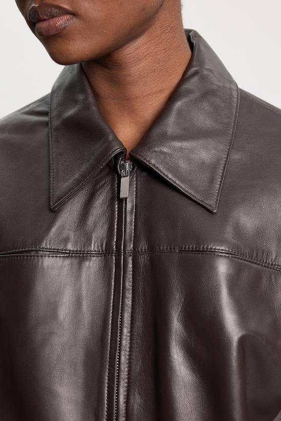 Women's Scuba Chocolate Brown Leather Jacket - Arcane Fox