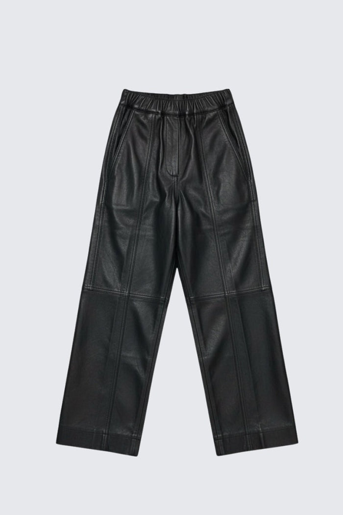 Women's Black Motorcycle Leather Pant