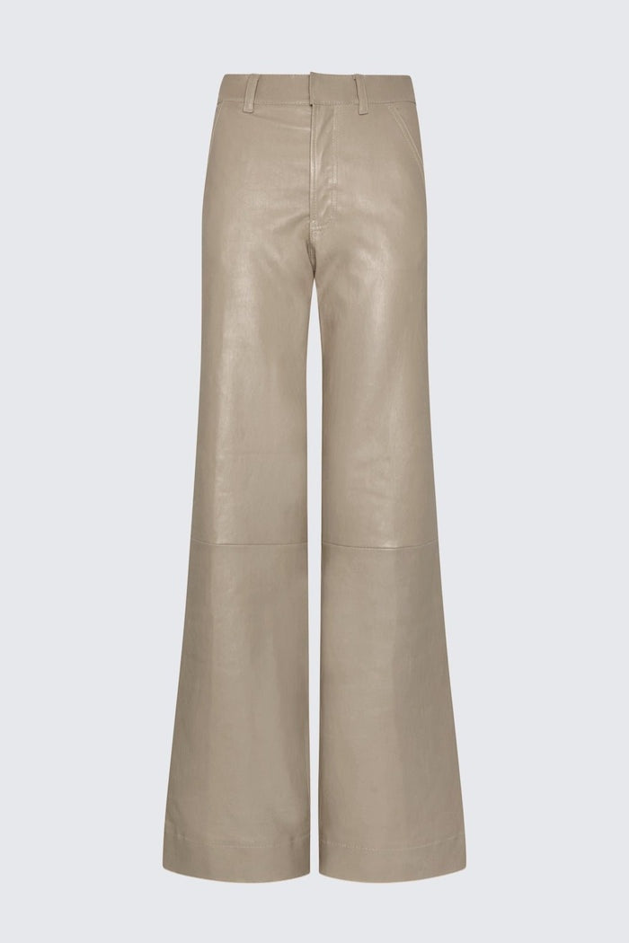 Women's Brown Leather Pant