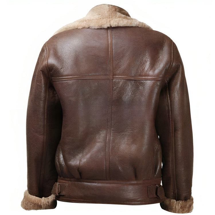Women's Brown Sheepskin Fur Leather Jacket