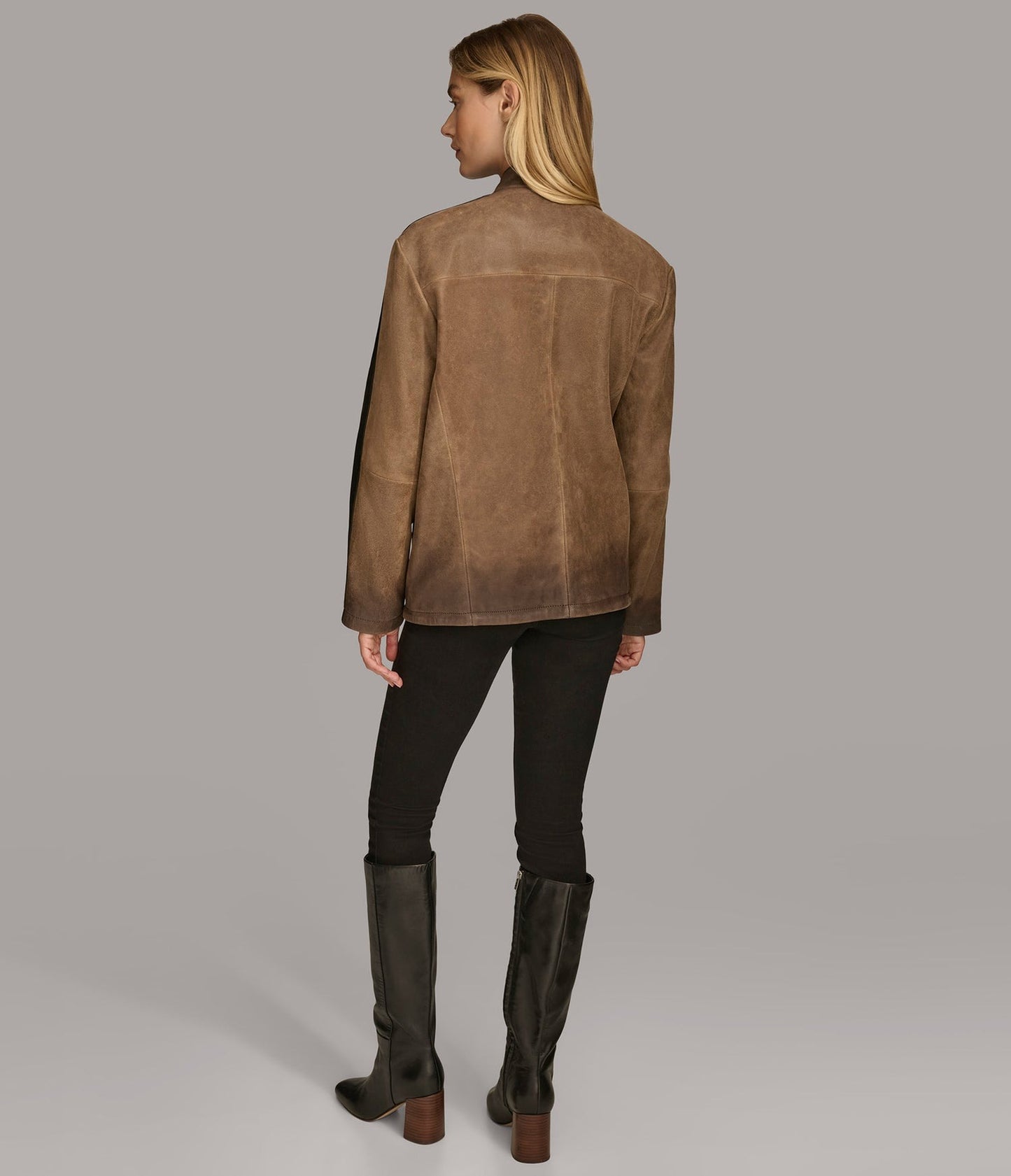 Women's Distressed Cafe Racer Leather Jacket In Brown - Arcane Fox