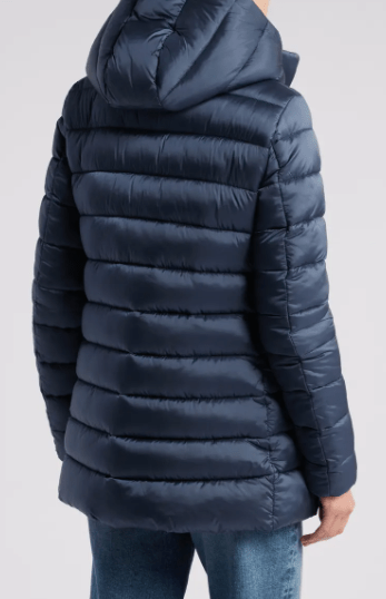 Arcane Fox - Women's Puffer Hooded Coat In Royal Blue