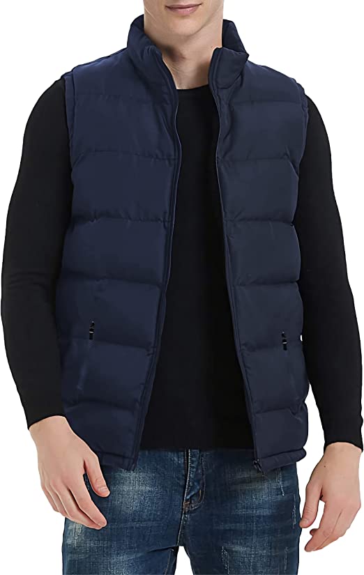 Men's Puffer Vest In Blue