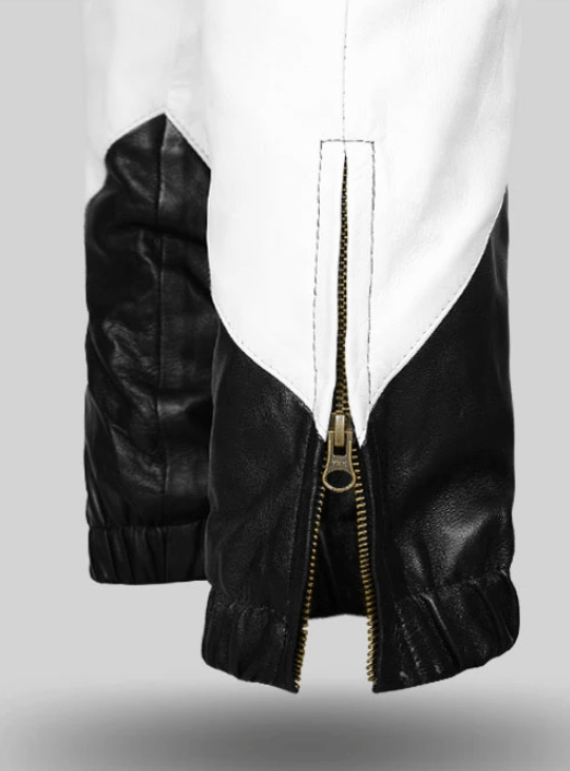 Men's Leather Pant In Black & White