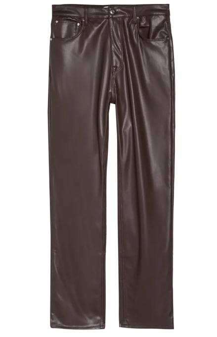 Men's Leather Pant In Dark Brown