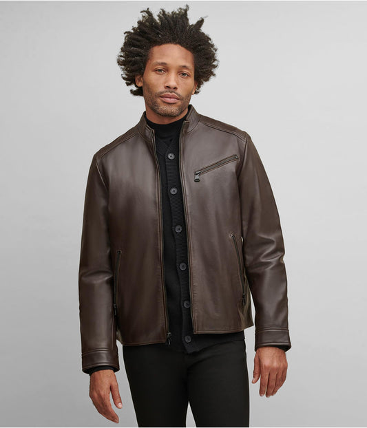 Men's Dark Brown Leather Jacket